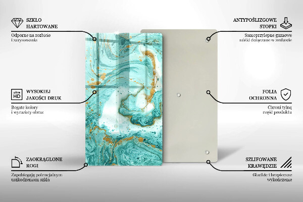 Copri piano induzione Astrazione blu