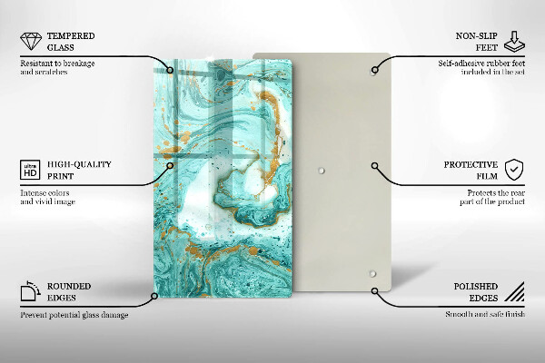 Copri piano induzione Astrazione blu