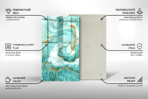 Copri piano induzione Astrazione blu
