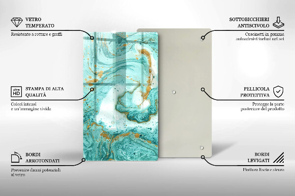 Copri piano induzione Astrazione blu