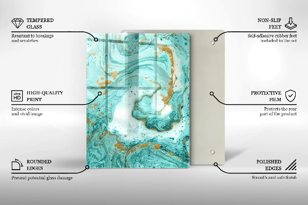 Copri piano induzione Astrazione blu