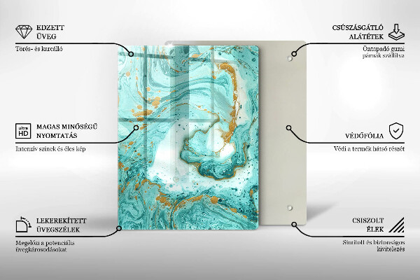 Copri piano induzione Astrazione blu