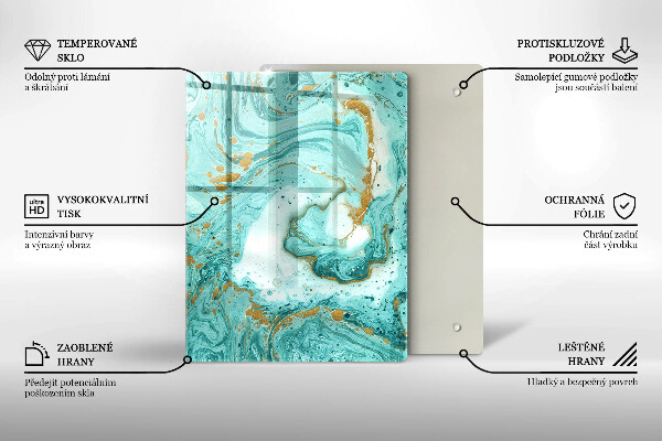 Copri piano induzione Astrazione blu