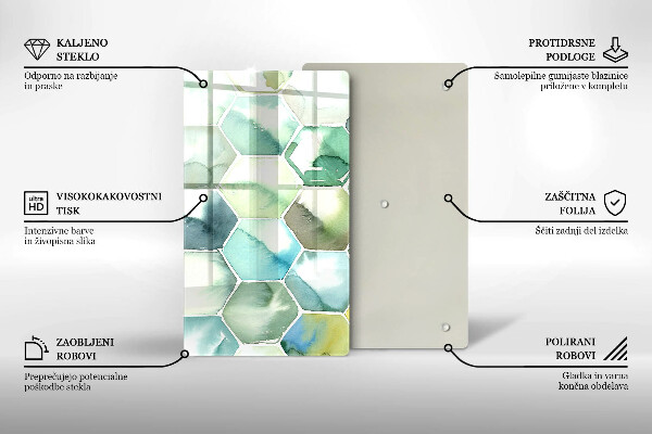 Copri piano induzione Esagoni dell'acquerello