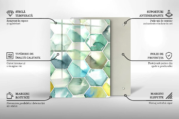 Copri piano induzione Esagoni dell'acquerello