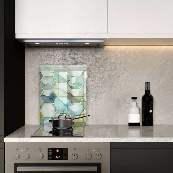 Copri piano induzione Esagoni dell'acquerello