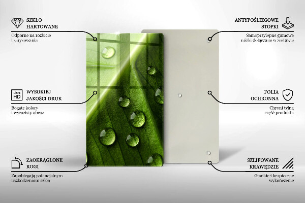 Copri piano induzione Rugiada e foglia della natura