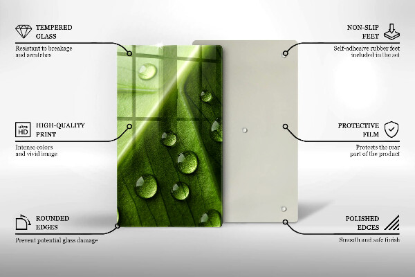 Copri piano induzione Rugiada e foglia della natura
