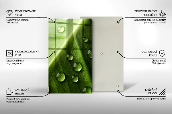 Copri piano induzione Rugiada e foglia della natura