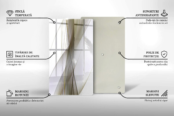 Copri piano induzione Disegno di linee astratte