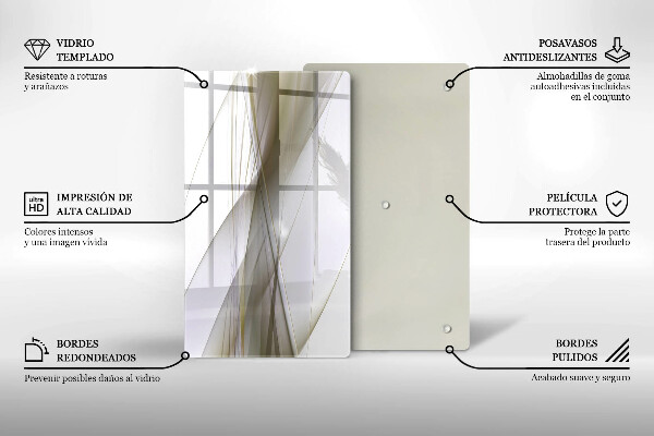 Copri piano induzione Disegno di linee astratte