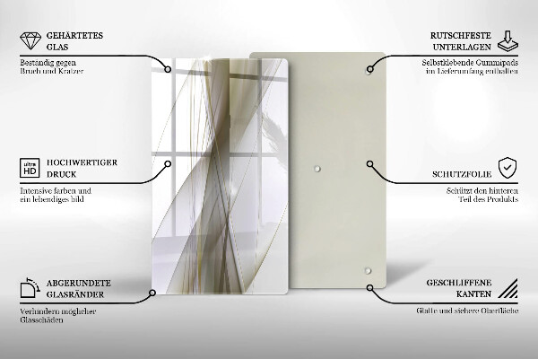 Copri piano induzione Disegno di linee astratte