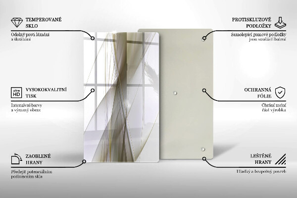 Copri piano induzione Disegno di linee astratte