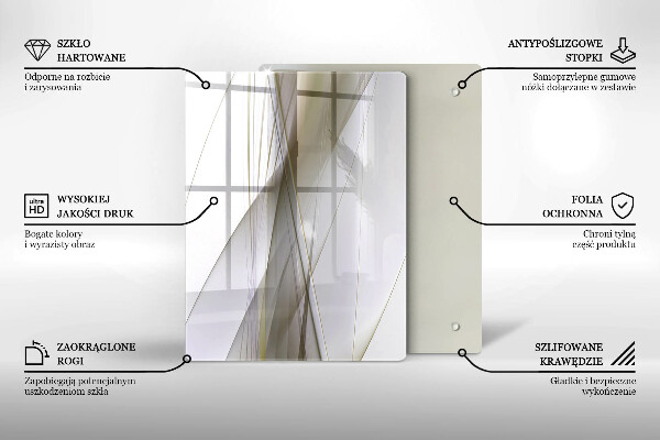 Copri piano induzione Disegno di linee astratte