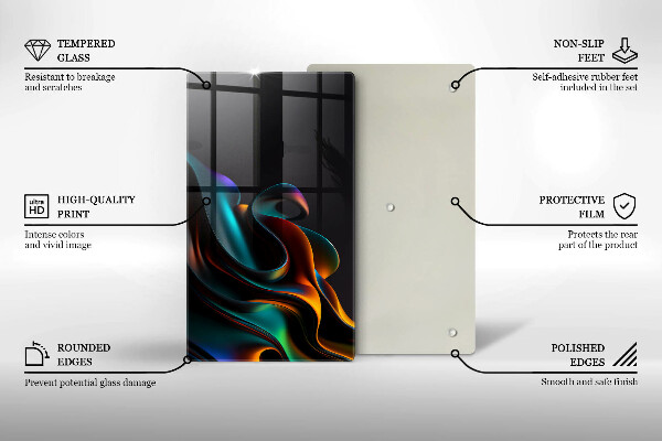 Copri piano induzione Astrazione colorata