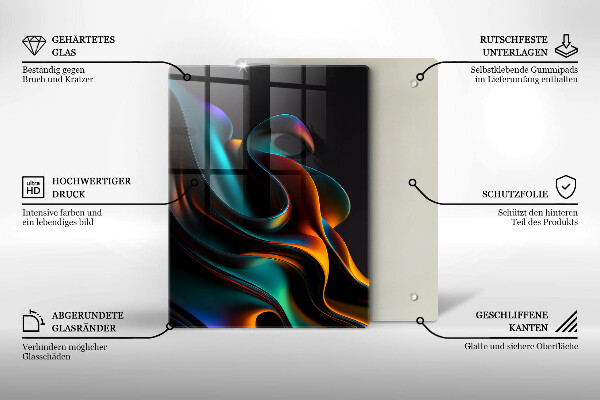 Copri piano induzione Astrazione colorata