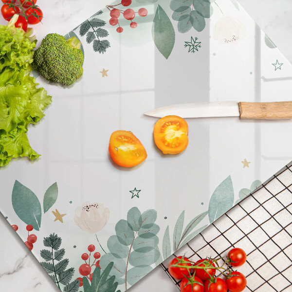 Copri piano induzione Foglie ad acquerello