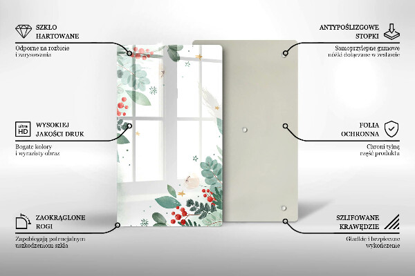 Copri piano induzione Foglie ad acquerello