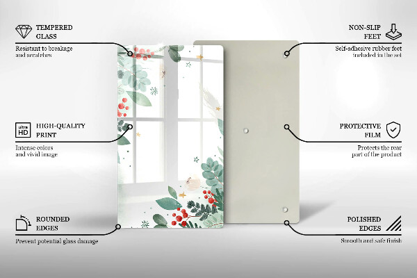 Copri piano induzione Foglie ad acquerello