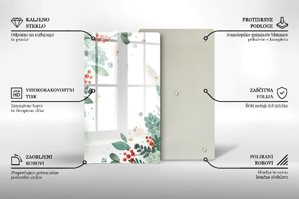 Copri piano induzione Foglie ad acquerello