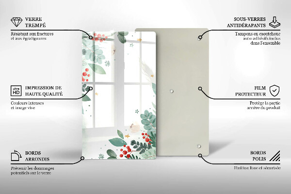 Copri piano induzione Foglie ad acquerello