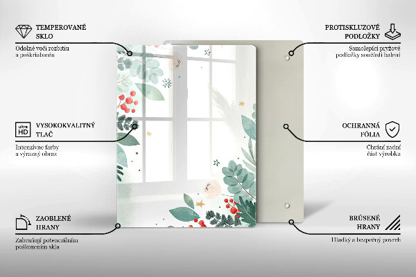 Copri piano induzione Foglie ad acquerello