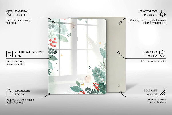 Copri piano induzione Foglie ad acquerello