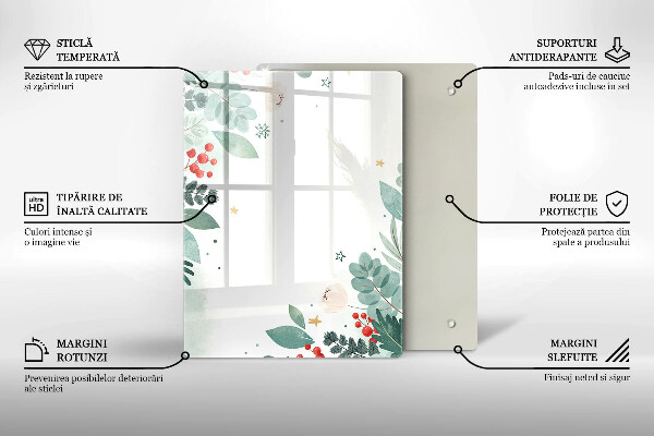 Copri piano induzione Foglie ad acquerello