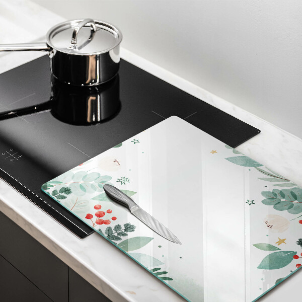 Copri piano induzione Foglie ad acquerello