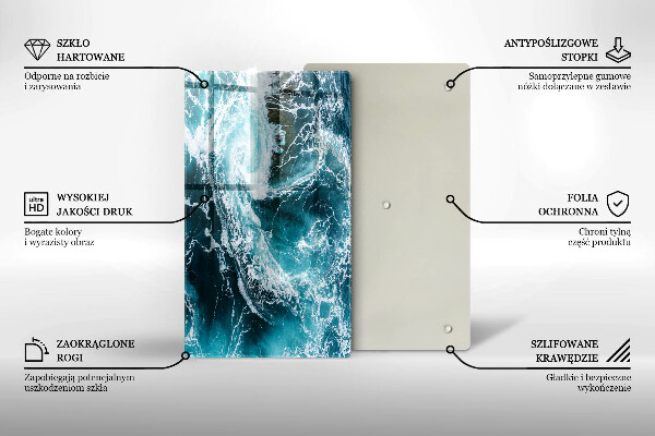 Copri piano induzione Onde d'acqua schiumose