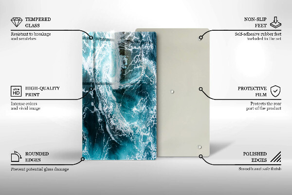 Copri piano induzione Onde d'acqua schiumose