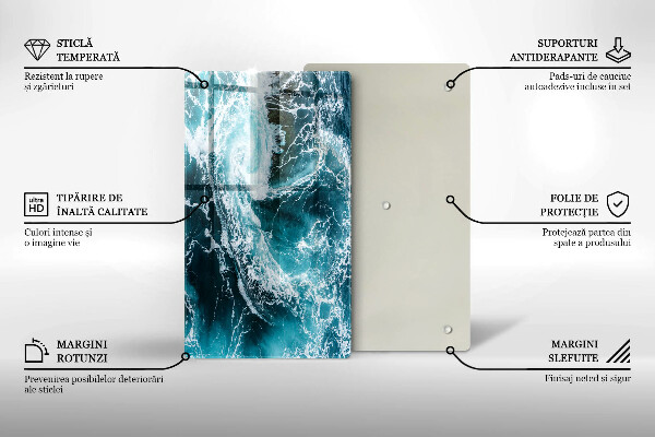 Copri piano induzione Onde d'acqua schiumose