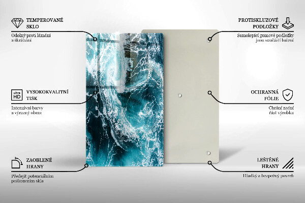 Copri piano induzione Onde d'acqua schiumose