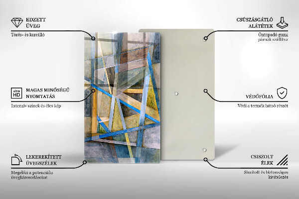 Copri piano induzione Astrazione di linee dipinte