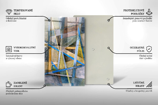 Copri piano induzione Astrazione di linee dipinte