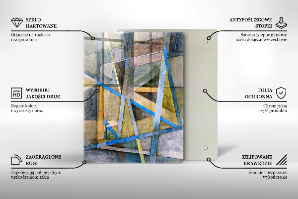Copri piano induzione Astrazione di linee dipinte