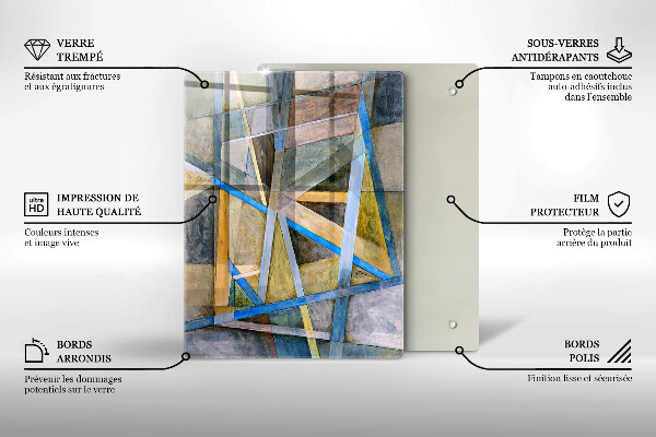 Copri piano induzione Astrazione di linee dipinte