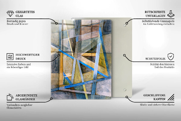 Copri piano induzione Astrazione di linee dipinte