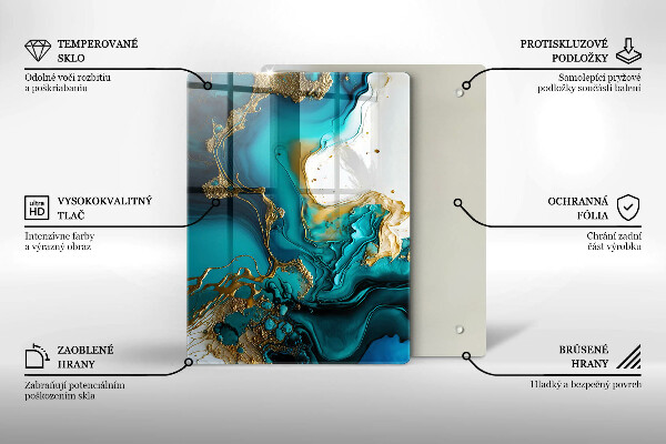 Copri piano cottura Astrazione turchese