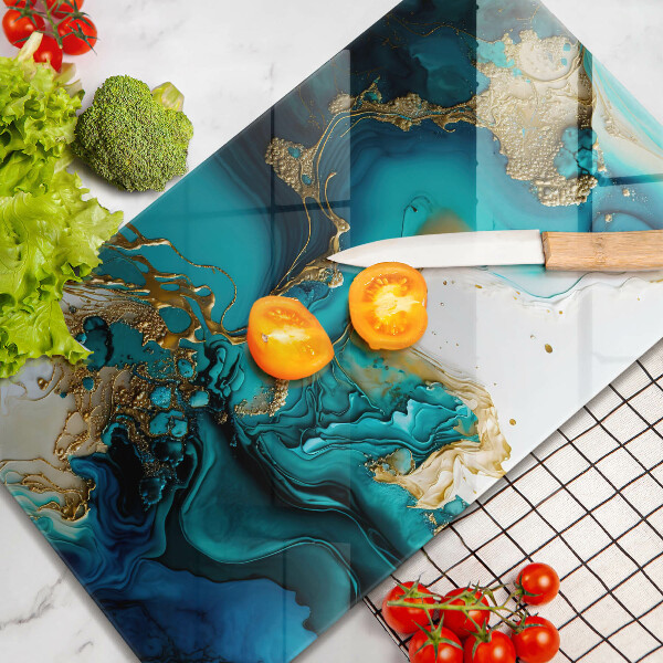 Copri piano cottura Astrazione turchese