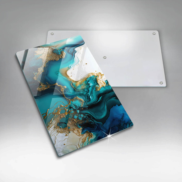 Copri piano cottura Astrazione turchese