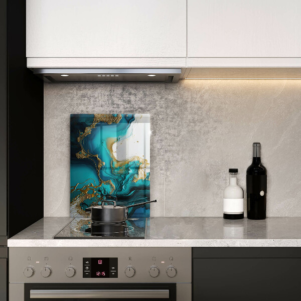 Copri piano cottura Astrazione turchese