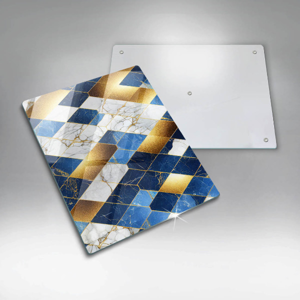 Copri piano cottura Rombi di marmo dorato