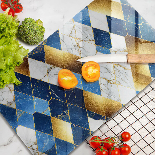 Copri piano cottura Rombi di marmo dorato