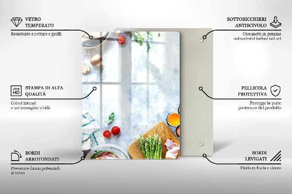 Copri piano cottura Ingredienti in cucina