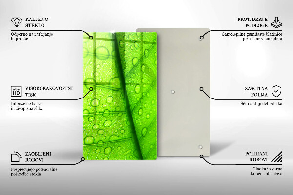 Copri piano cottura Primo piano di una foglia