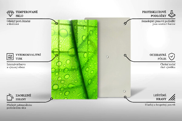 Copri piano cottura Primo piano di una foglia
