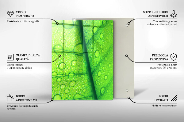 Copri piano cottura Primo piano di una foglia