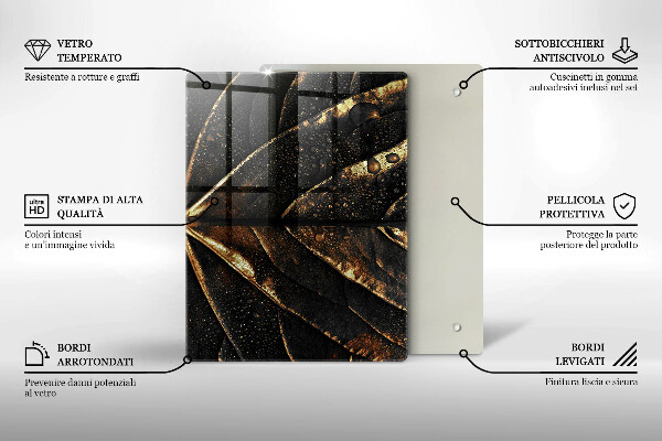 Copri piano cottura Foglia d'oro