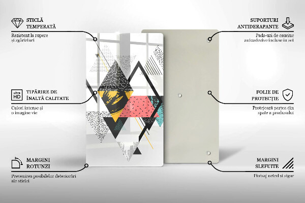 Copri piano induzione Triangoli astratti